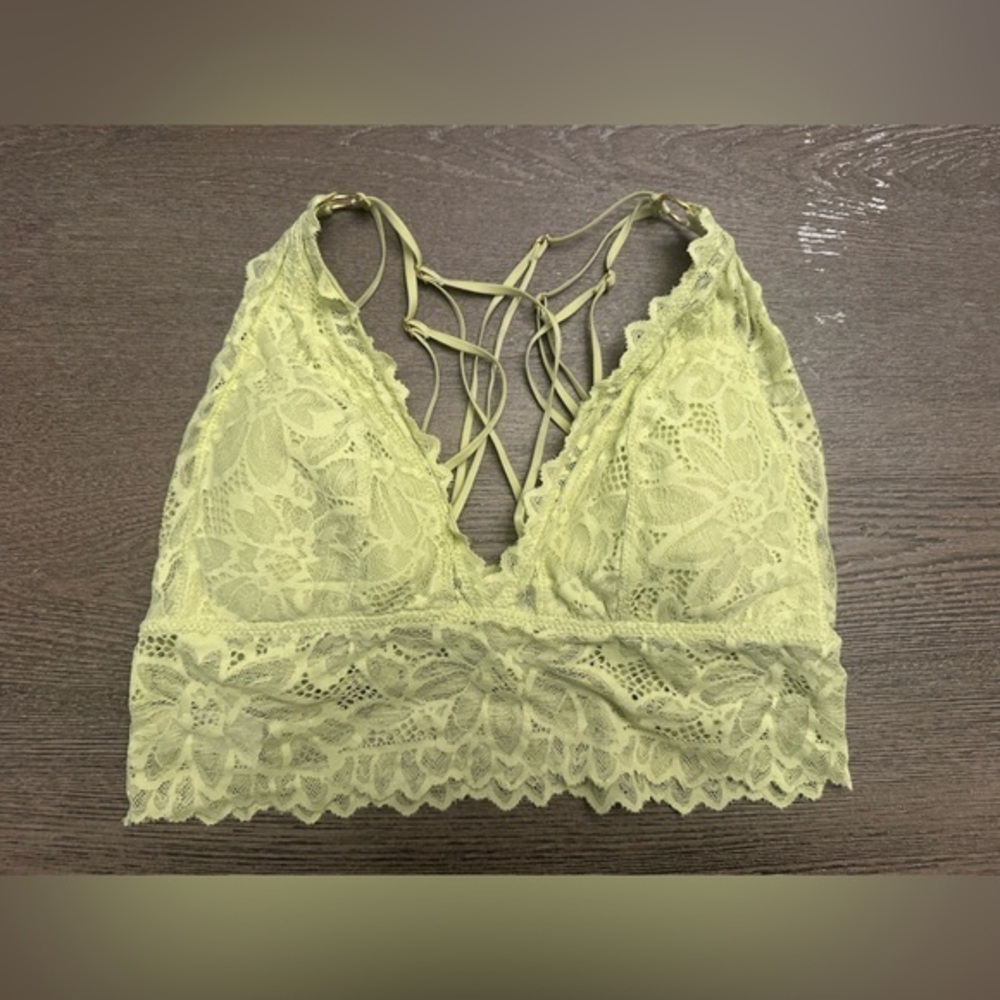 AERIE LIME GREEN STRAPPY BRALETTE - Size Small SKU:539